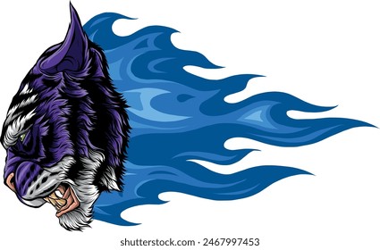 tiger head in detailed style vector illustration design