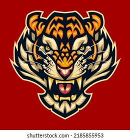 Tiger Head detailed vector design