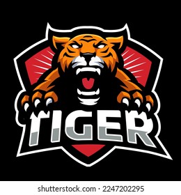 Tiger head esport logo gaming