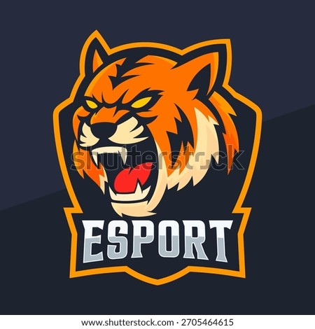 Tiger Head Esport Mascot Logo Emblem