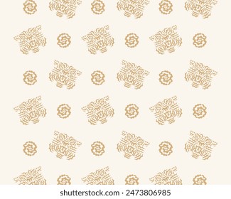 Tiger head ethnic pattern background template wallpaper fabric textile paper print art vintage asian style  editable