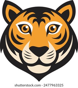 Tiger head And Face Art Victor Illistration