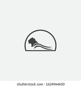 tiger head face logo vector icon template