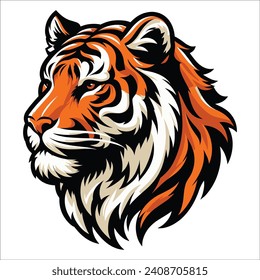 Tiger head , Tiger face vector design