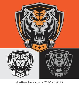 Tiger head face vector element logo