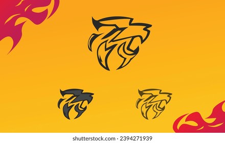 Tiger head free vector, pictogram style