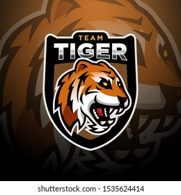 Tiger head gaming logo esport