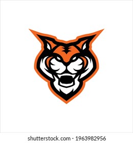 tiger head gaming mascot, tiger esport logo, tiger vector illustration