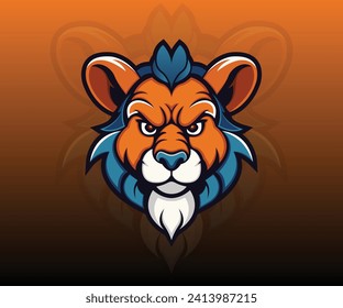 Tiger head gaming mascot logo