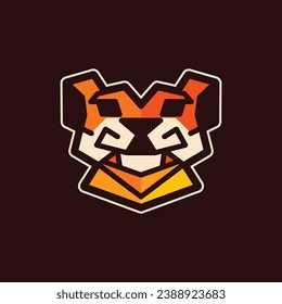 Tiger Head Geometric logo template, trendy modern logo design, suitable for your company