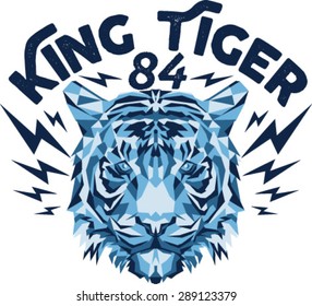 Tiger head geometric style