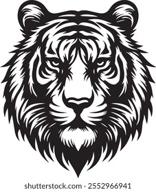 Tiger head icon logo vector illustration