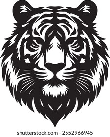 Tiger head icon logo vector illustration