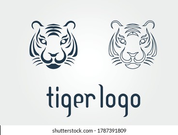 tiger head icon vector 100%