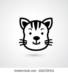 Tiger head icon vector