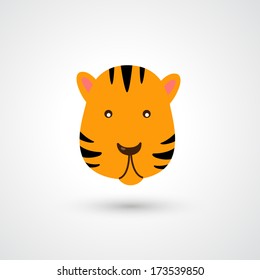 Tiger head icon vector