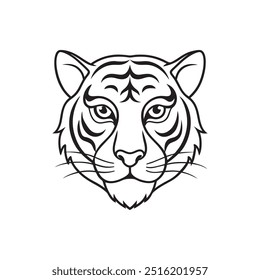 A tiger head icon vector illustration