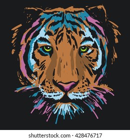 Tiger head illustration