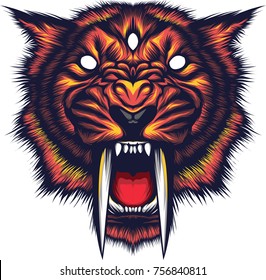 Tiger head Illustration 