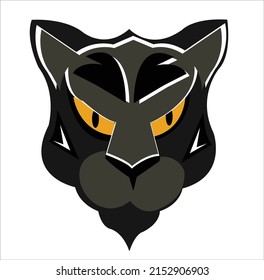 tiger head illustration - animal face logo for business - panther symbol