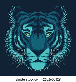 Tiger head illustration can be used and printed for various uses