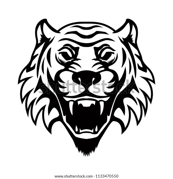 Tiger Head Illustration Design Element Logo Stock Vector (Royalty Free ...