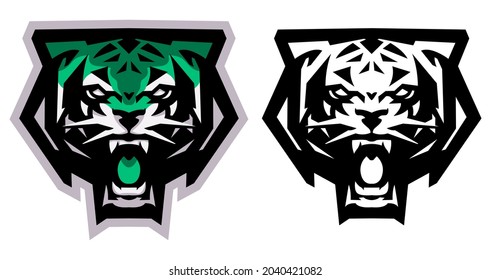 tiger head illustration logo mascot for esport