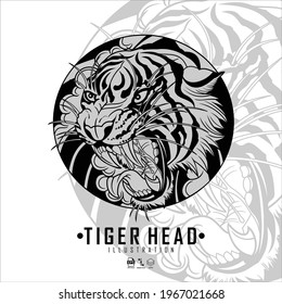 TIGER HEAD ILLUSTRATION, READY FORMAT EPS 10