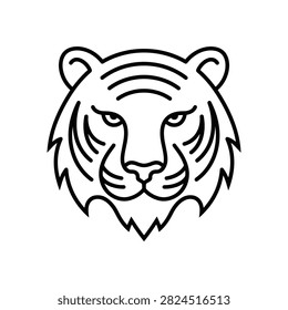 Tiger head illustration for team logo.