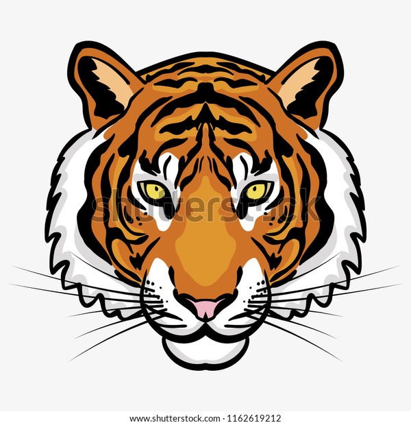 Tiger Head Illustration Vector Stock Vector Royalty Free 1162619212 1794