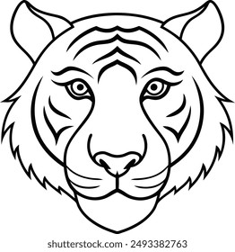 Tiger head illustration vector art