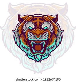 tiger head illustration for your merchandise or business