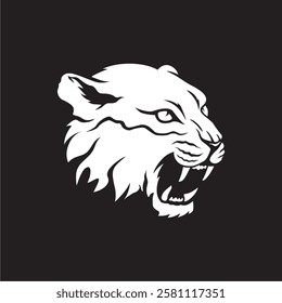 Tiger head image, suitable for icon, logo, identity and other design elements