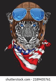 tiger head isolated on black background for poster, t-shirt print, business element, social media content, blog, sticker, vlog, and card. vector illustration.