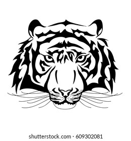 Tiger Head Vector Illustration Tshirt Graphics Stock Vector (Royalty ...