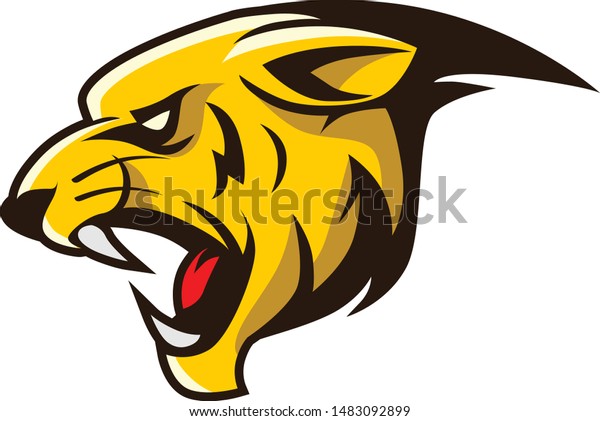 Tiger Head Left Side Vector Stock Vector (Royalty Free) 1483092899 ...