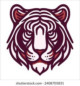 Tiger head , Tiger head line art design