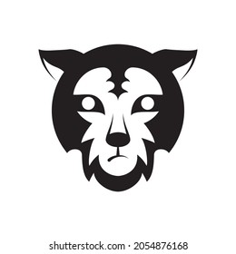 tiger head logo. black and white. suitable for logo, icon, symbol and sign. silhlouette