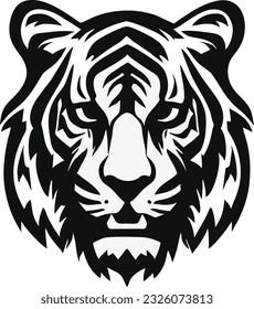 Tiger head logo design, Tiger emblem vector icon, vector illustration 2