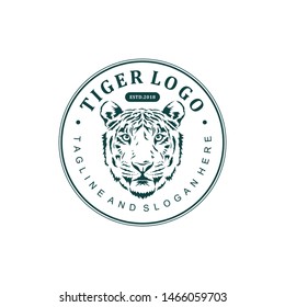 Tiger Head Logo Design Illustration
