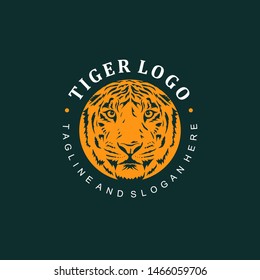 Tiger Head Logo Design Illustration