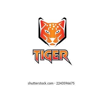 Tiger Head Logo Design, stark, aggressiv 