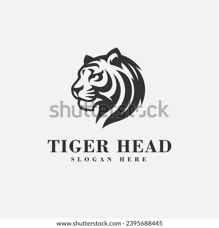 tiger head logo design, suitable for sports brands