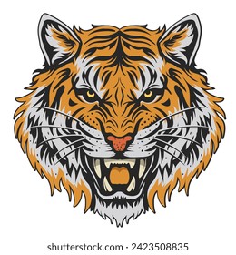 Tiger Head Logo design template