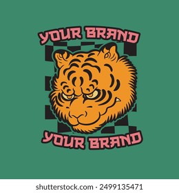 Tiger Head Logo design template