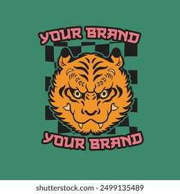 Tiger Head Logo design template