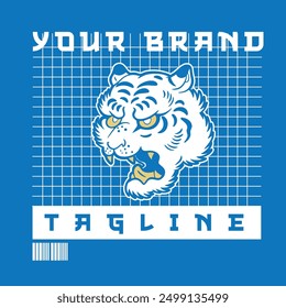 Tiger Head Logo design template