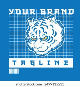 Tiger Head Logo design template