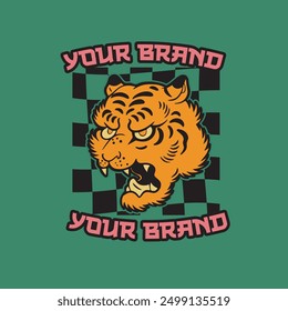 Tiger Head Logo design template