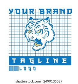 Tiger Head Logo design template